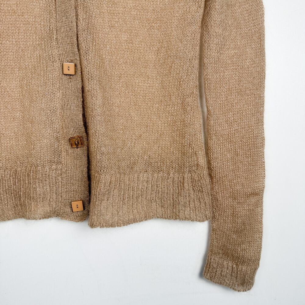 Charlie & Robin Anthropologie Knit Beige Cardigan Sweater - M - Picture 5 of 10